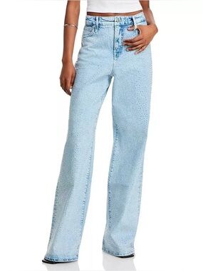 Good American good ease rhinestone jeans size 14
